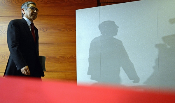 2013年4月4日，日本東京，日本央行行長黑田東彥。