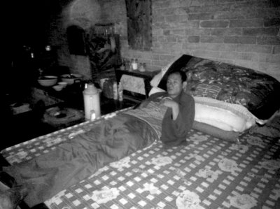 昨晚，張會英的丈夫接受采訪。記者 懷若谷/攝