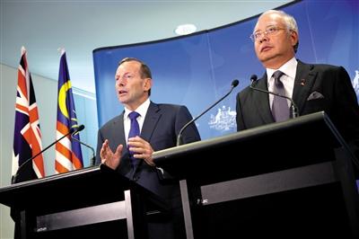 3日，澳大利亞珀斯城區(qū)，澳大利亞和馬來西亞兩國總理舉行聯(lián)合發(fā)布會。