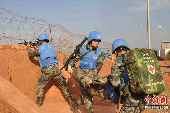 資料圖：中國(guó)維和部隊(duì)。