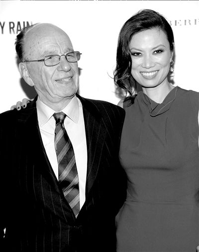 默多克與鄧文迪（2009年資料圖）。圖/東方IC