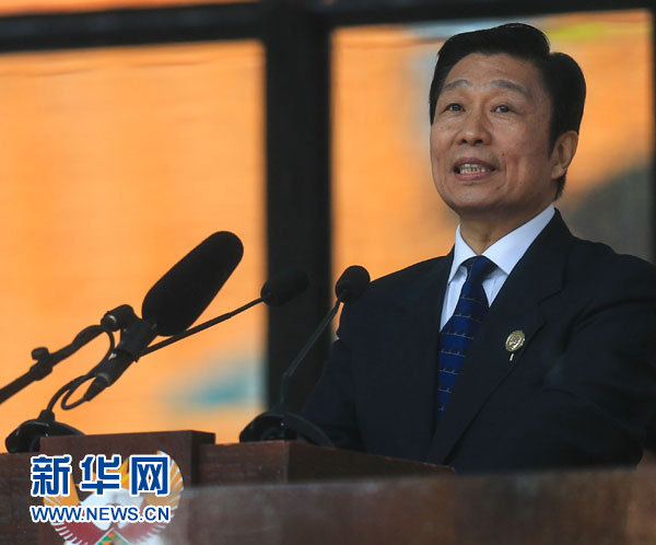 12月10日，國家副主席李源潮在南非約翰內(nèi)斯堡出席南非政府為前總統(tǒng)曼德拉舉行大型官方追悼活動(dòng)并致辭。