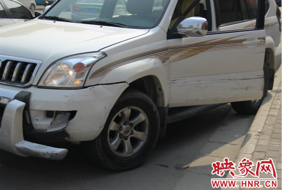 涉嫌酒駕的肇事車(chē)輛。