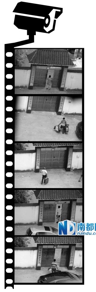 汪冬根拍下的送禮人。