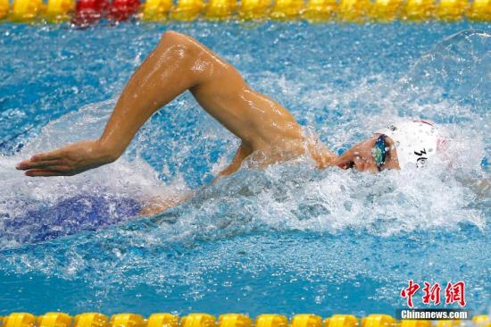 資料圖：9月21日上午，仁川亞運(yùn)會(huì)游泳比賽在文鶴樸泰桓游泳館拉開大幕。