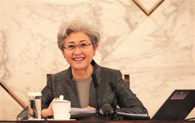 3月4日，十二屆全國人大三次會(huì)議在人民大會(huì)堂舉行新聞發(fā)布會(huì)，大會(huì)發(fā)言人傅瑩回答中外記者的提問。