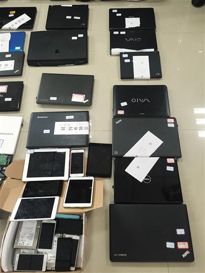 警方查獲的部分作案工具。新京報(bào)記者 吳為 攝