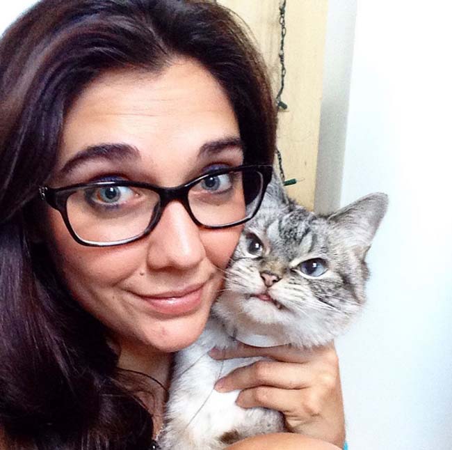 Loki和它的主人凱特的合照。