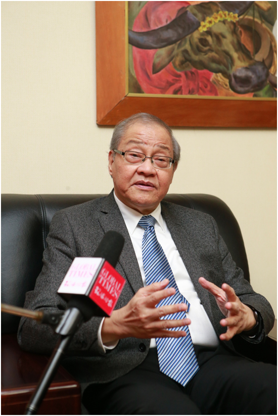 羅馬納大使在菲律賓駐華大使館接受本報(bào)記者專訪。李昊攝